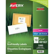 EcoFriendly White Mailing Labels