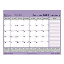 Calendrier sous-main mensuel (2025)