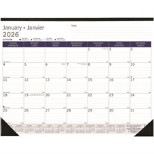 DuraGlobe Monthly Desk Pad Calendar (2025)