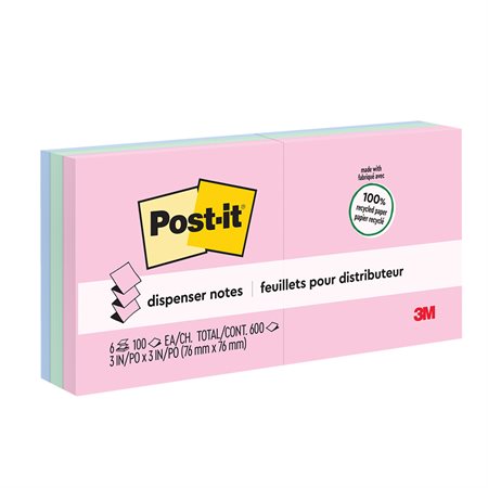 Feuillets plus écologiques Post-it® - collection doux soupçons