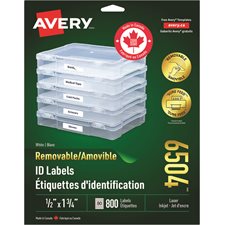 Étiquettes d'identification amovibles