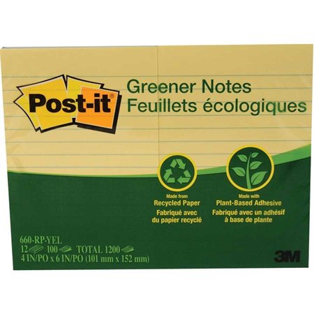 Feuillets autoadhésifs Post-it® recyclés