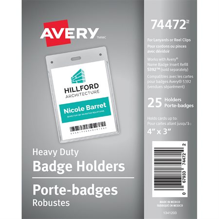 Heavy-duty badge holders