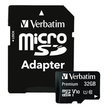 Premium micro SDHC/SDXC Memory Card with Adapter Class 10