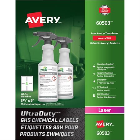 Étiquettes SGH pour produits chimiques UltraDuty™