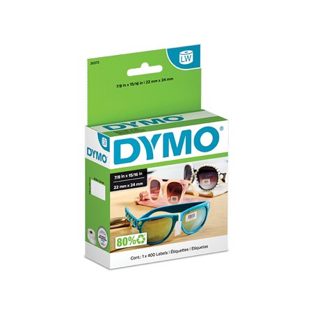 ROUL.400 ETIQ.PR. DYMO 15 / 16"X7 / 8" BLANCHE