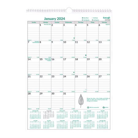 Ecologix Monthly Wall Calendar (2024)