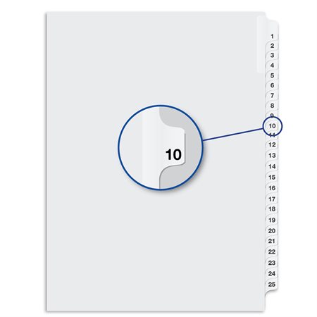 Quest Numerical Litigation Index Dividers