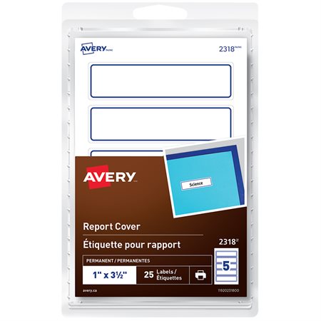 Self-Adhesive Report Cover Labels