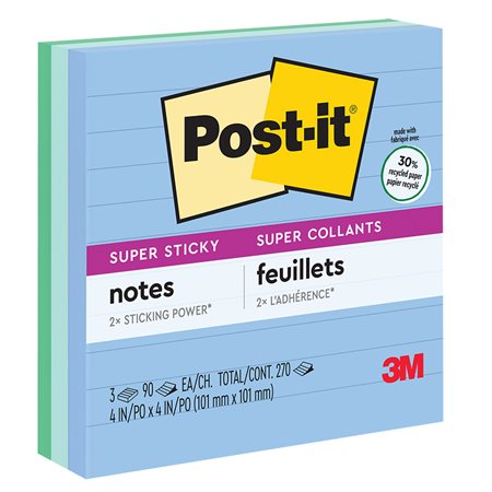 Post-it® Super Sticky Recycled Notes – Oasis Collection