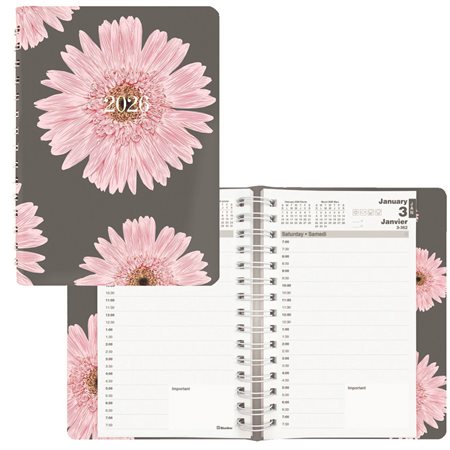 Agenda quotidien marguerite rose (2025)