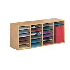 Wood Mailroom Organizer