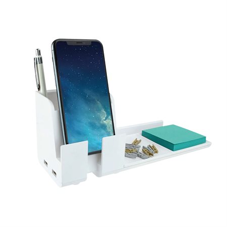 Organisateur de bureau avec support de téléphone USB