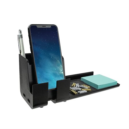 Desktop Organizer with USB Phone Stand