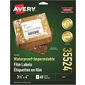 Étiquettes de film imperméables rectangulaires Avery