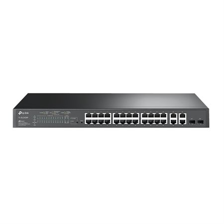 JetStream 24-Port 10 / 100Mbps + 4-Port Gigabit Smart Switch with 24-Port PoE+