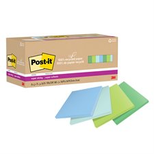 Feuillets recyclés Post-it® Super Sticky - Collection oasis