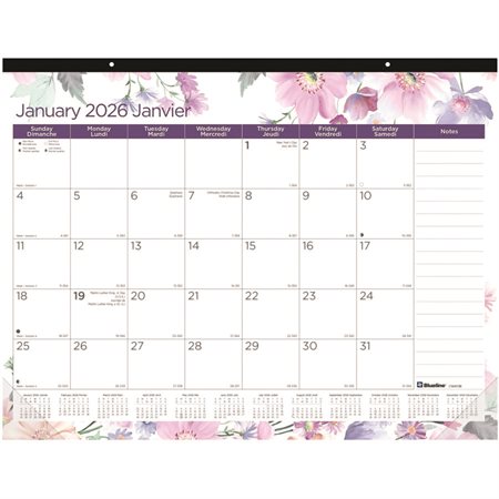 Calendrier sous-main mensuel Passion (2025)