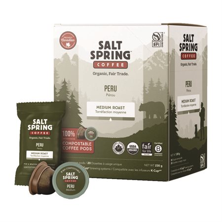 Salt Spring Peru Coffee Pods