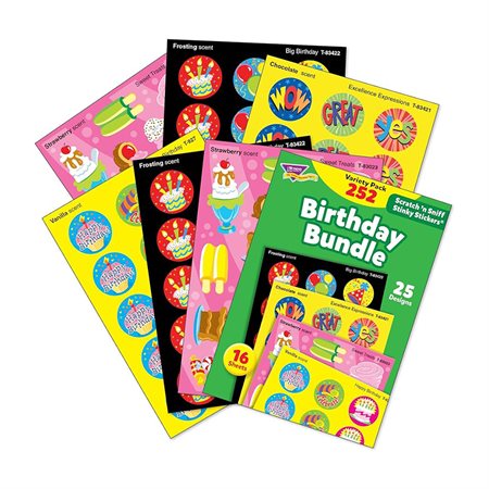 Scratch and Sniff Stinky Stickers - Birthday Bundle Variety Pack