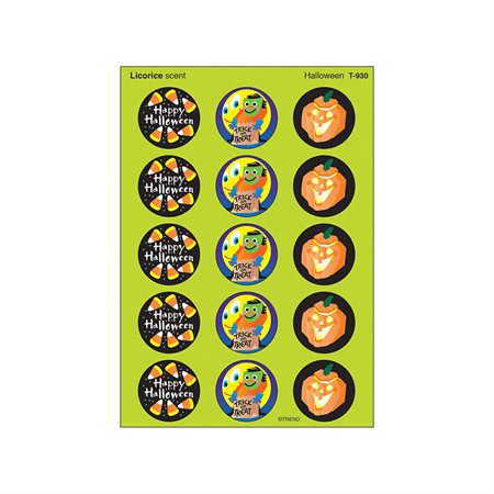 Autocollants à gratter et à sentir Halloween (réglisse)