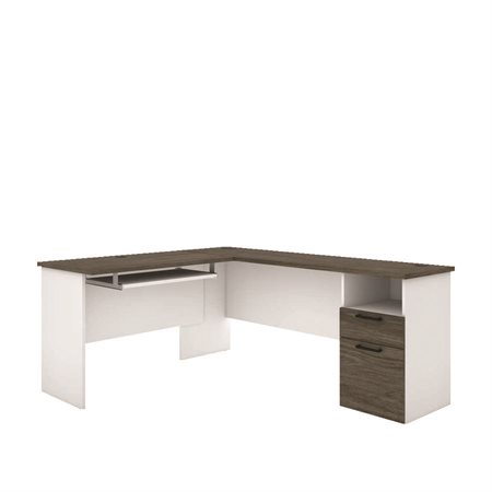L SHAPE DESK WALNUT GR / WTE