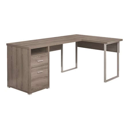 COMPUTER DESK 80" DARK TAUPE