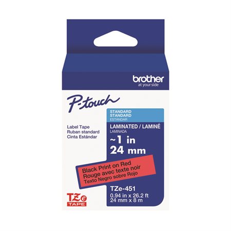 Ruban laminé pour étiqueteuses P-touch