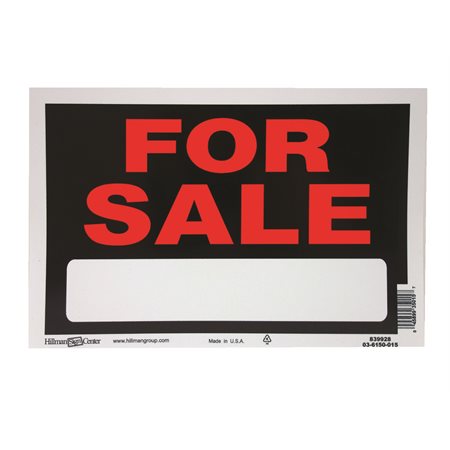 FOR SALE SIGN 8X12"EN