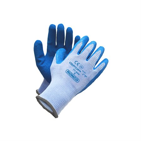 LATEX COTON GLOVE L BLUE