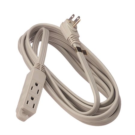 3 OUTLET INDOOR EXT.CORD WH.