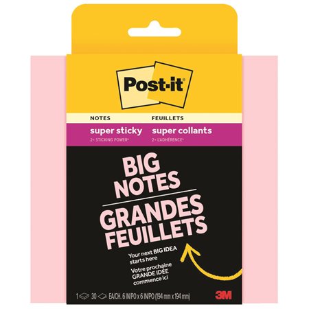 POST-IT BIG NOTES 6X6'' PINK