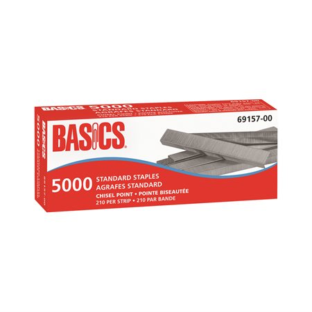 Agrafes standard à pointe biseautée