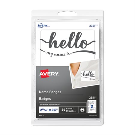 Porte-nom pour imprimer ou écrire