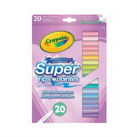 Marqueurs Super pointes couleurs pastels