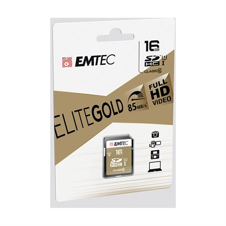 Micro-SDXC Elite Gold Memory Card 16 GB