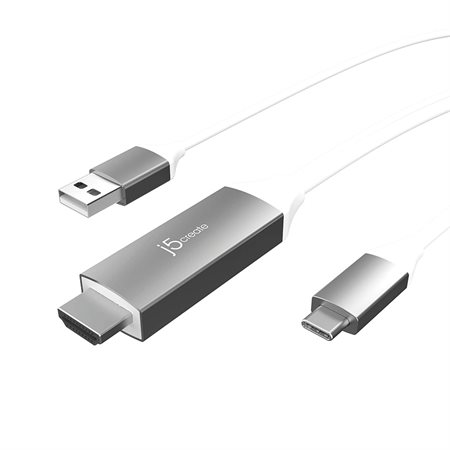 Câble USB-C® vers HDMI 4K avec passage USB de Type-A 5 V
