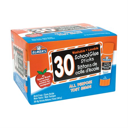 Bâtons de colle tout usage et lavable pour l'école