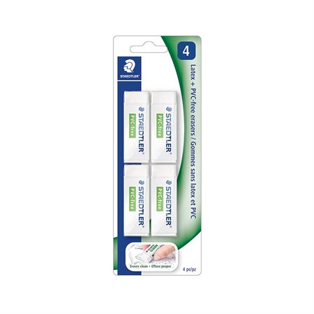 PVC Free Erasers White