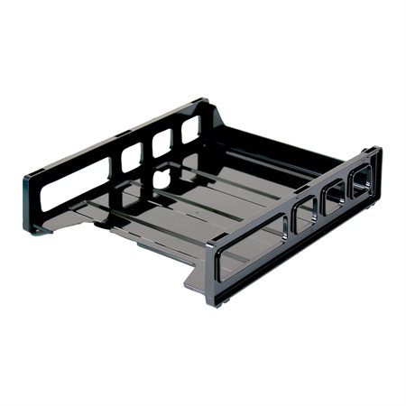 Plateaux empilables à chargement frontal de Victor Korr, lettre, noir, 2 / pqt