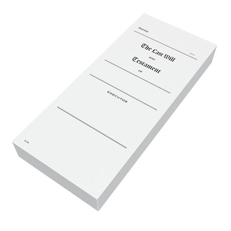 Fournitures juridiques enveloppes pour testaments