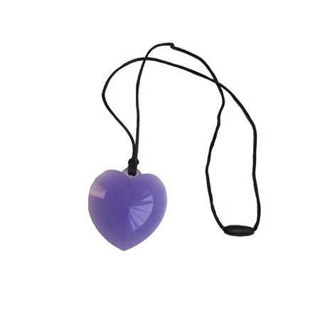 COLLIER MACHOUILLE COEUR MAUVE