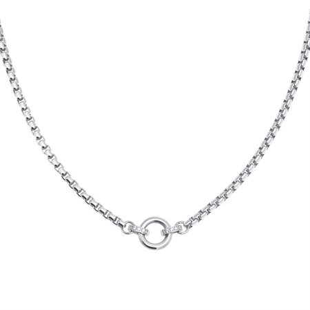 COLLIER "TRINA"  19" ARGENT