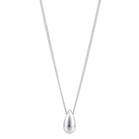 COLLIER PENDENTIF "SELENA" 24" ARGENT