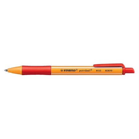 STYLO STABILO  POINTBALL RET 0.5mm ROUGE