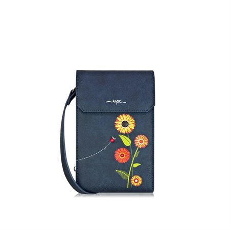 SAC A MAIN RFID "GERBERA IMINI" BLEU