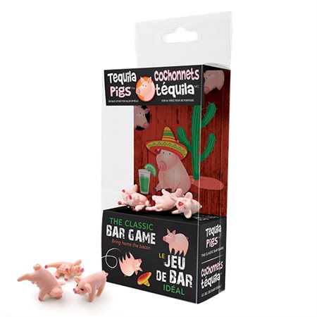 JEU DE BAR AVEC 3 COCHONNETS TEQUILA